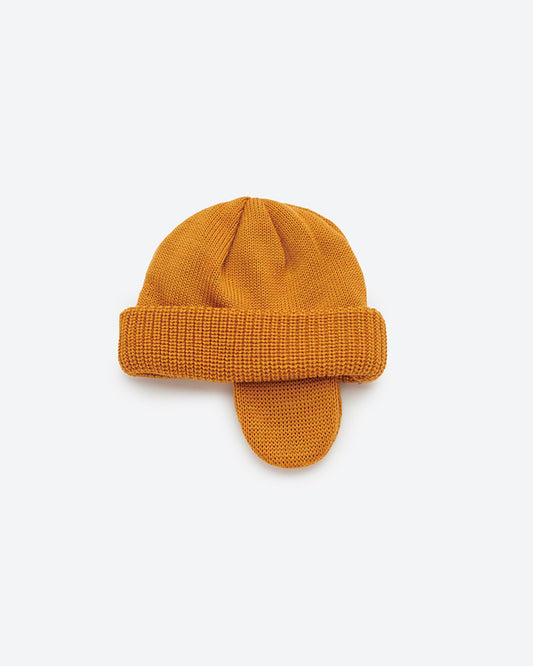 MERINO WOOL EAR WATCH CAP ORANGE