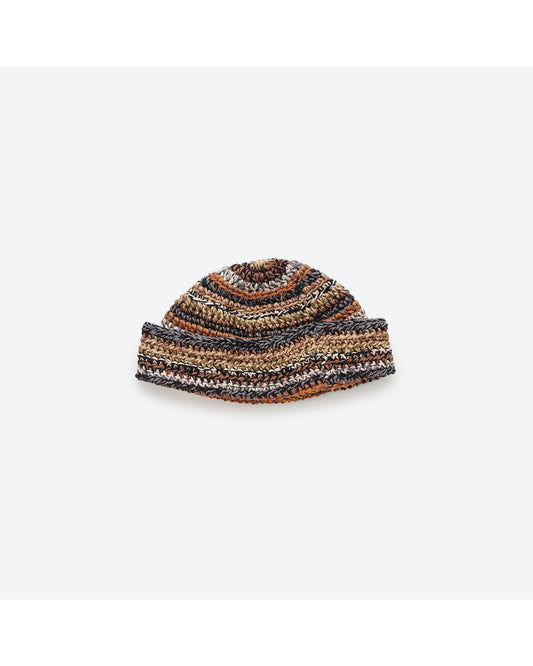 POLY COTTON HAND KNIT WATCH CAP D.MIX