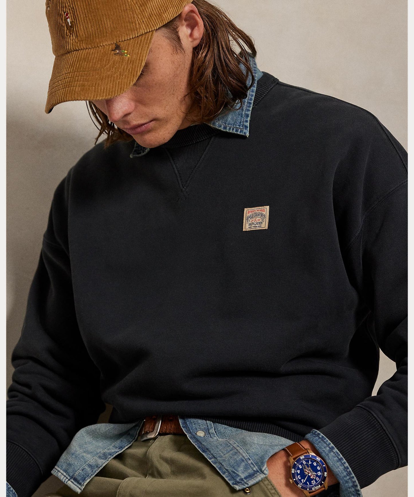 Garment-Dyed Heavyweight Loopback Crewneck Sweatshirt