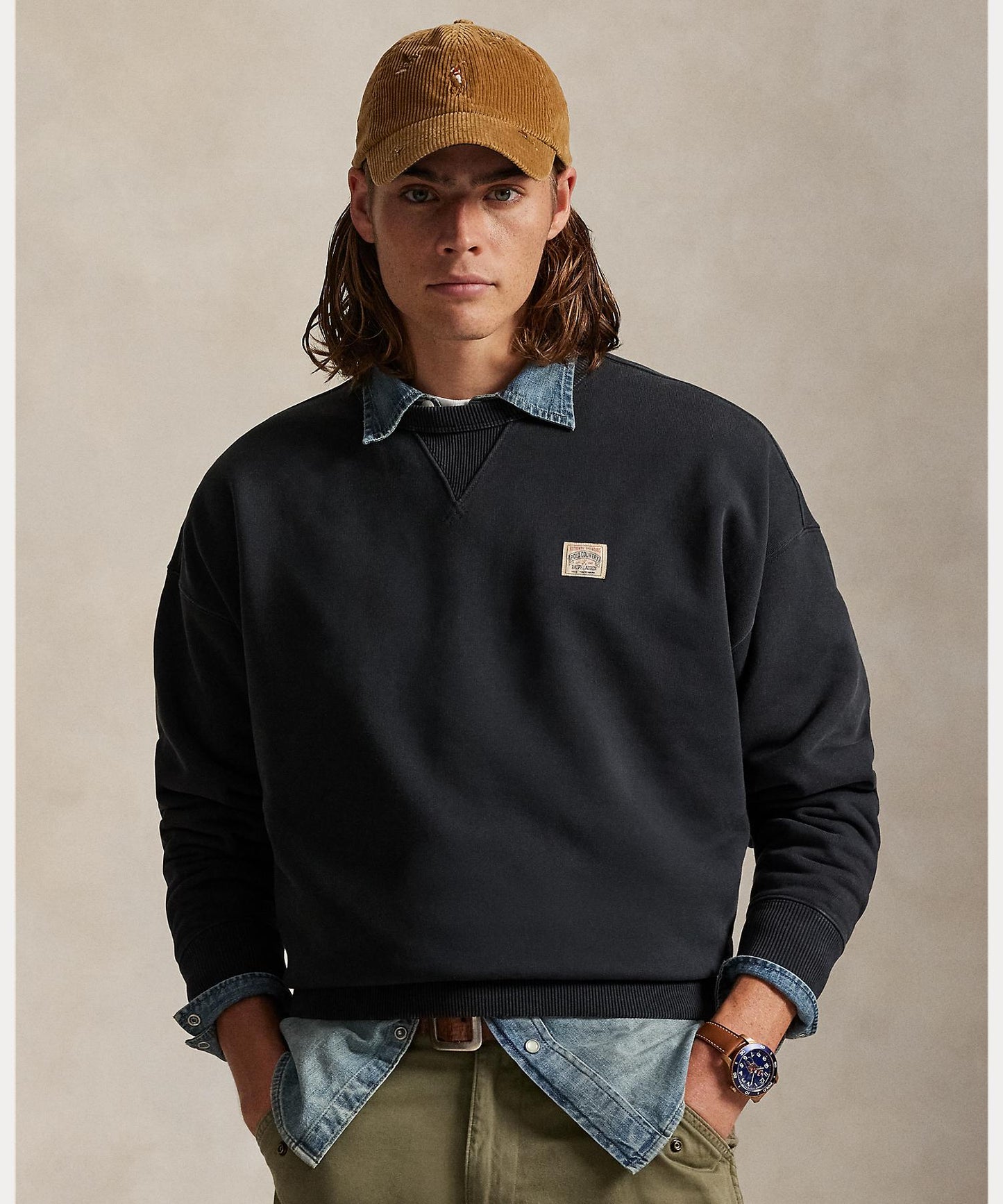 Garment-Dyed Heavyweight Loopback Crewneck Sweatshirt