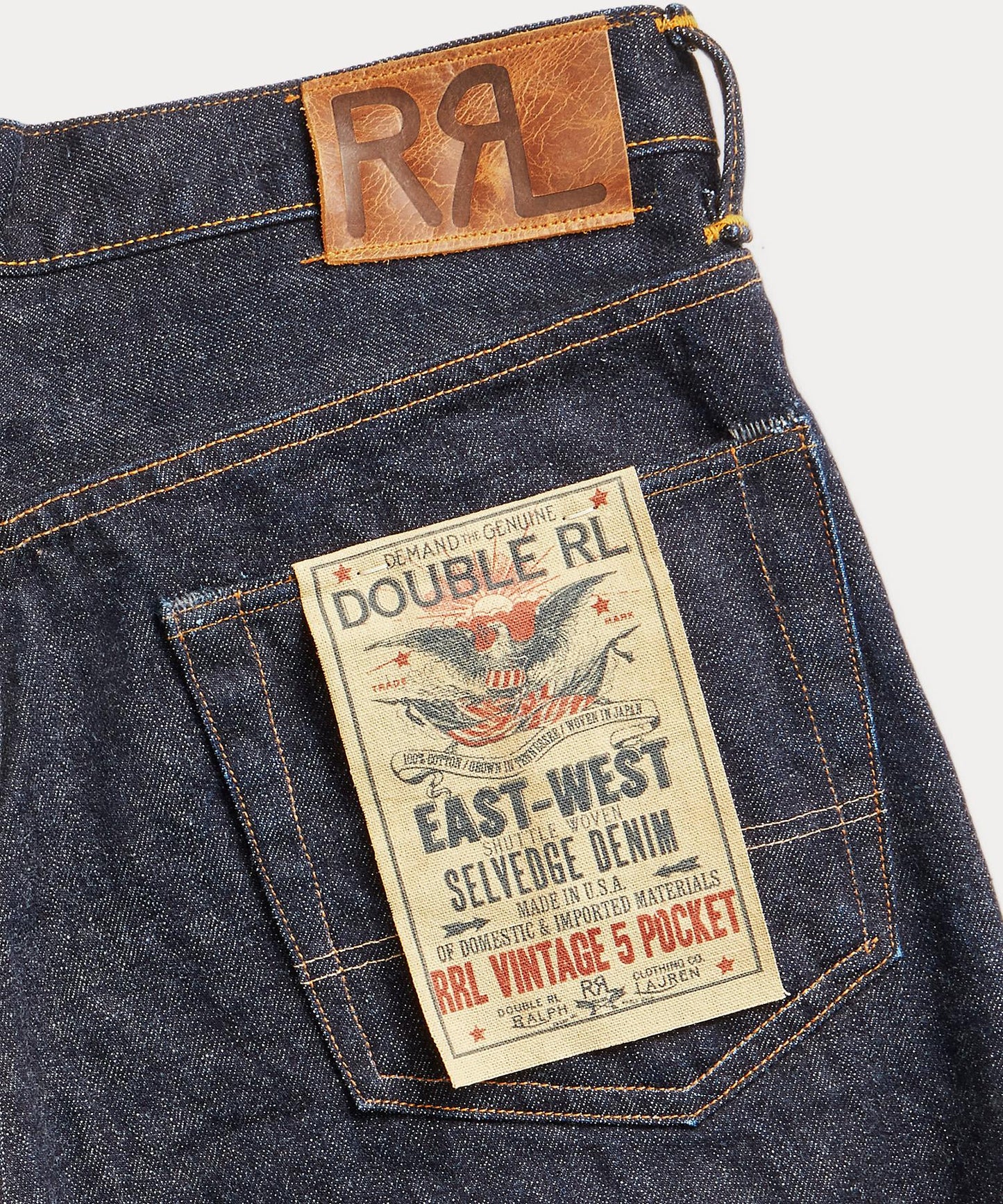 VTG 5 PKT-FULL LENGTH-STRAIGHT SELVEDGE DENIM