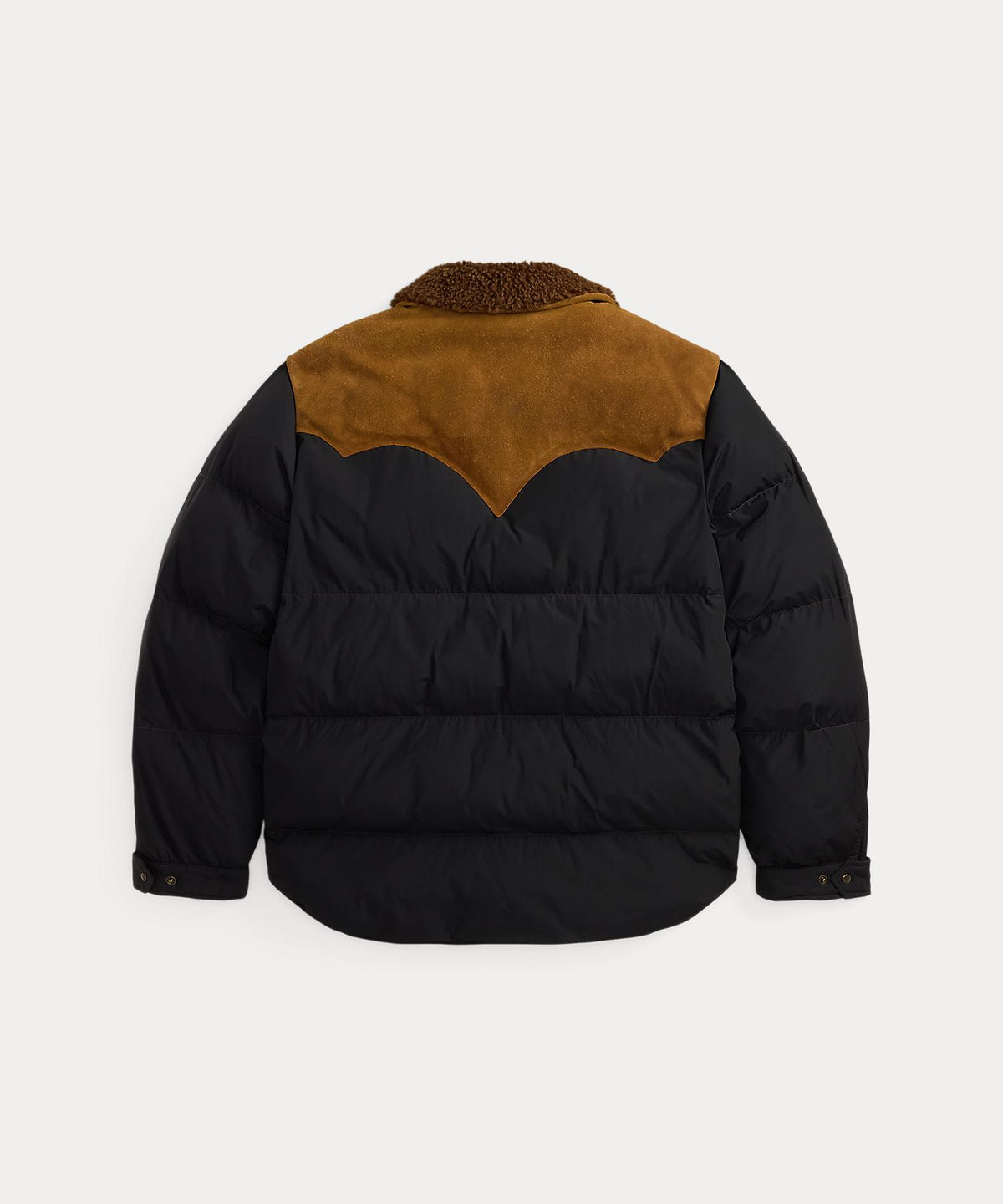 WOVEN-PUFFER-COAT NYLON/COWHIDE/SHRLG