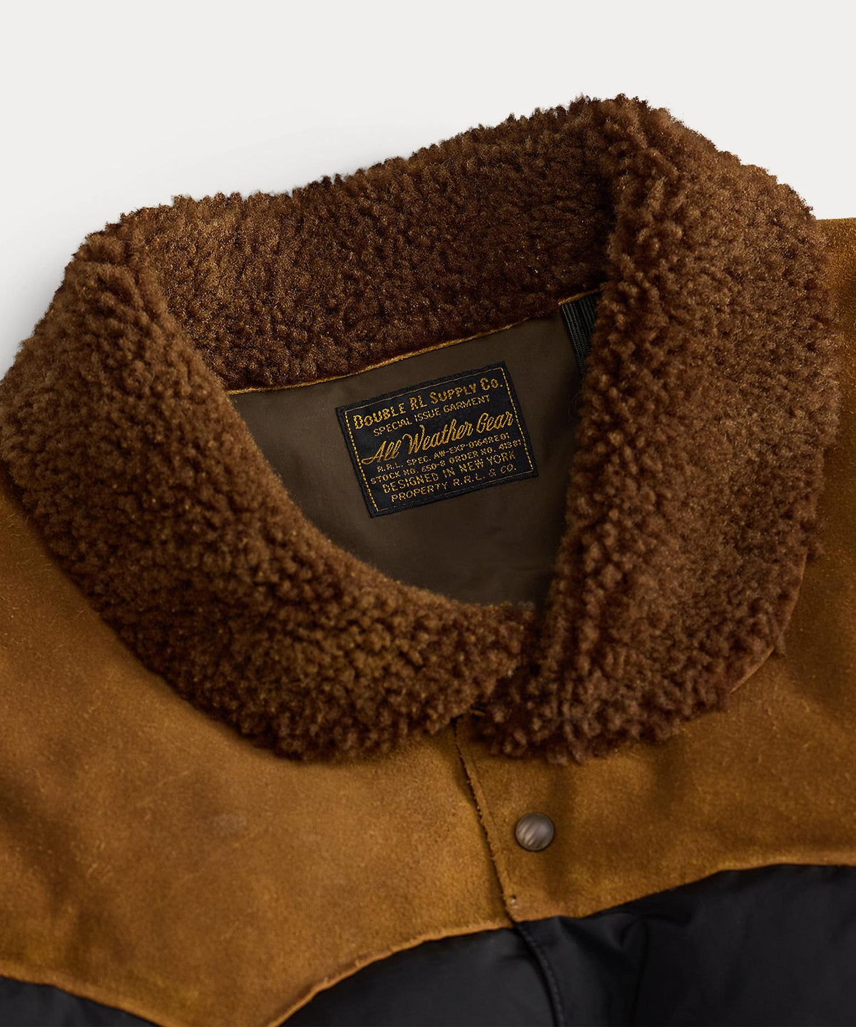 WOVEN-PUFFER-COAT NYLON/COWHIDE/SHRLG