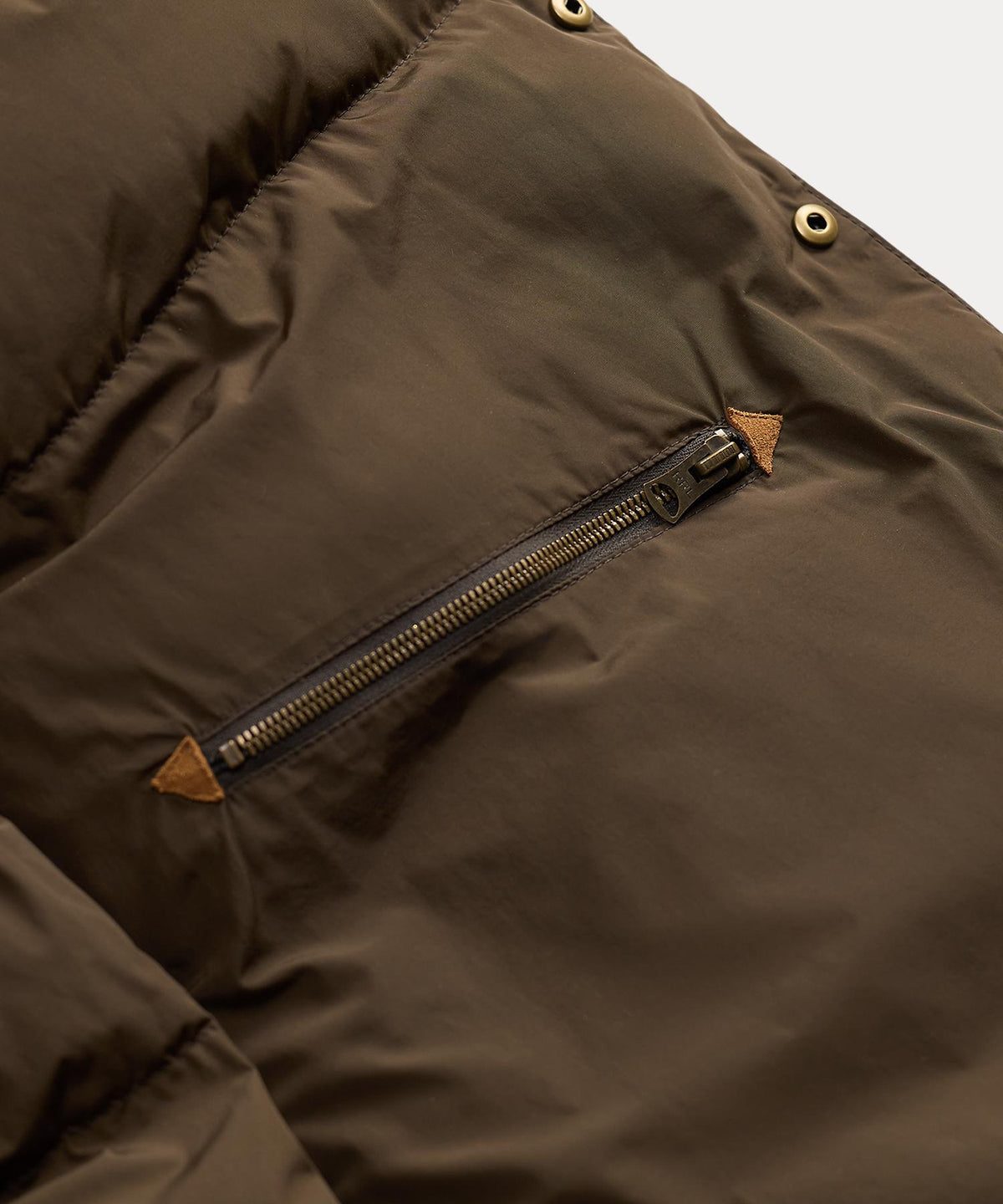 WOVEN-PUFFER-COAT NYLON/COWHIDE/SHRLG