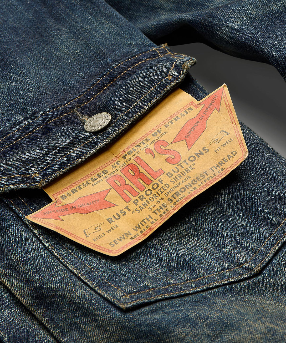 TYPE 2 JKT-UNLINED-TRUCKER JACKET 3X1 RHT DENIM
