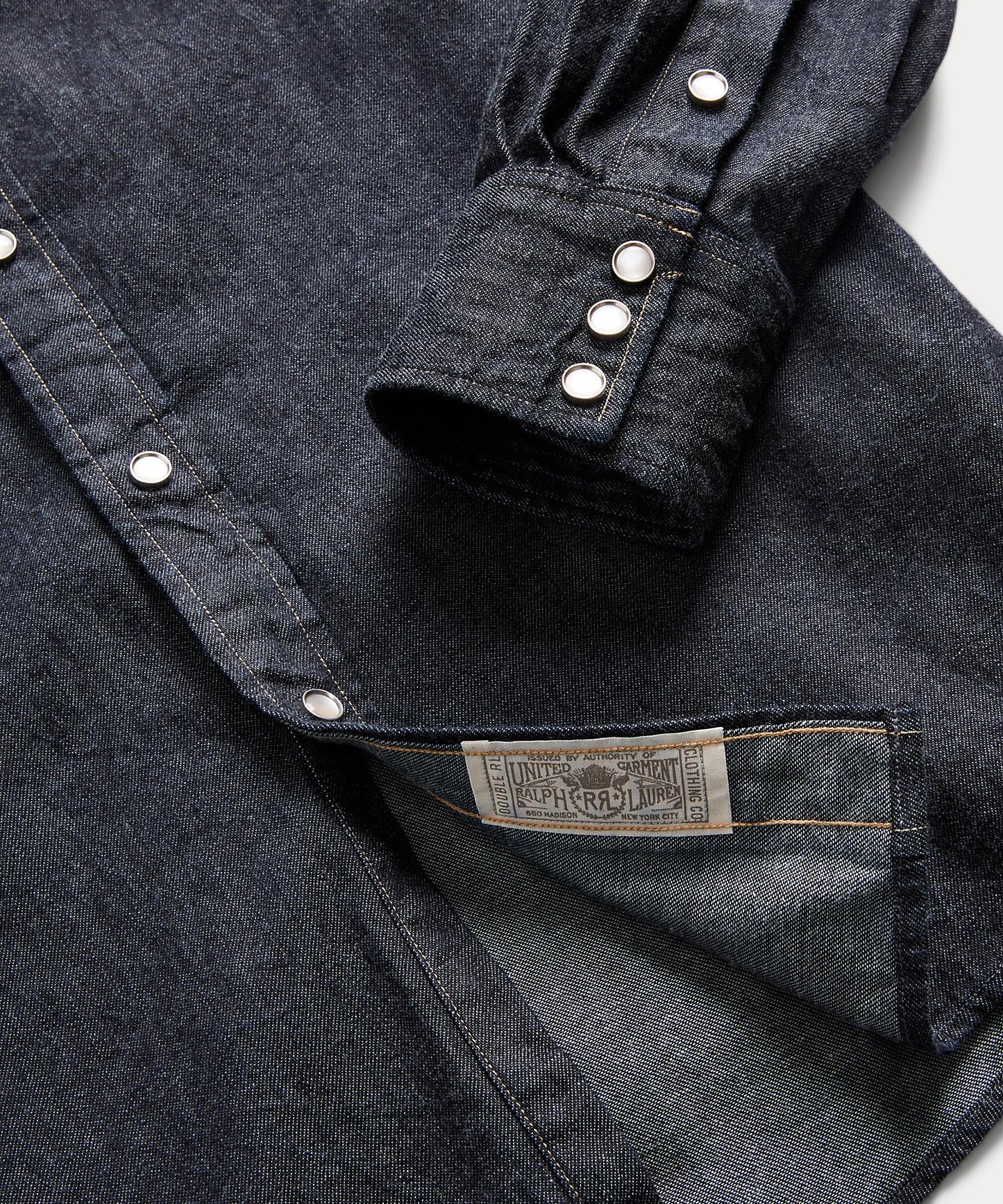 BUFFALO WEST-LONG SLEEVE-SPORT SHIRT-COTTON DENIM