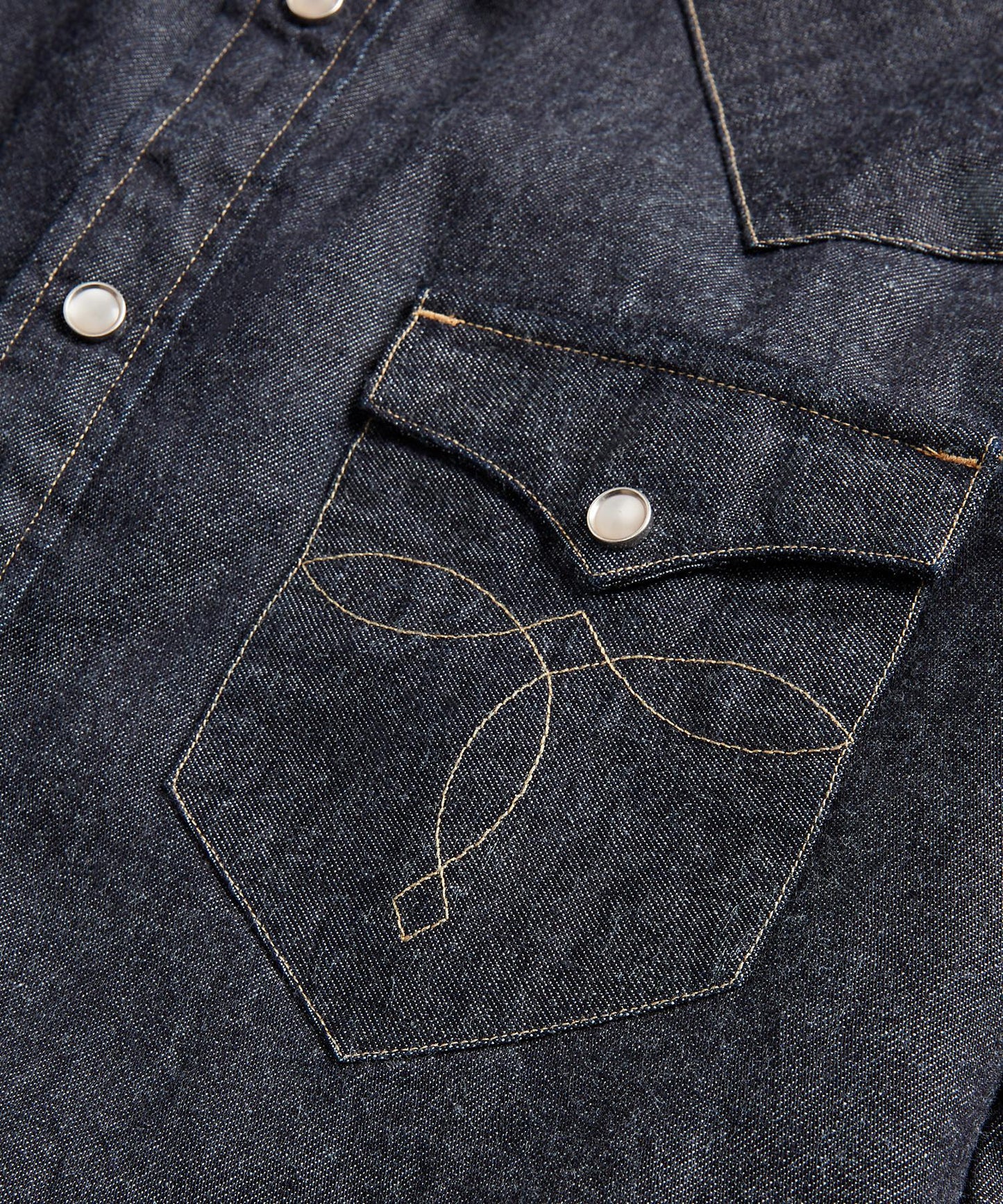 BUFFALO WEST-LONG SLEEVE-SPORT SHIRT-COTTON DENIM