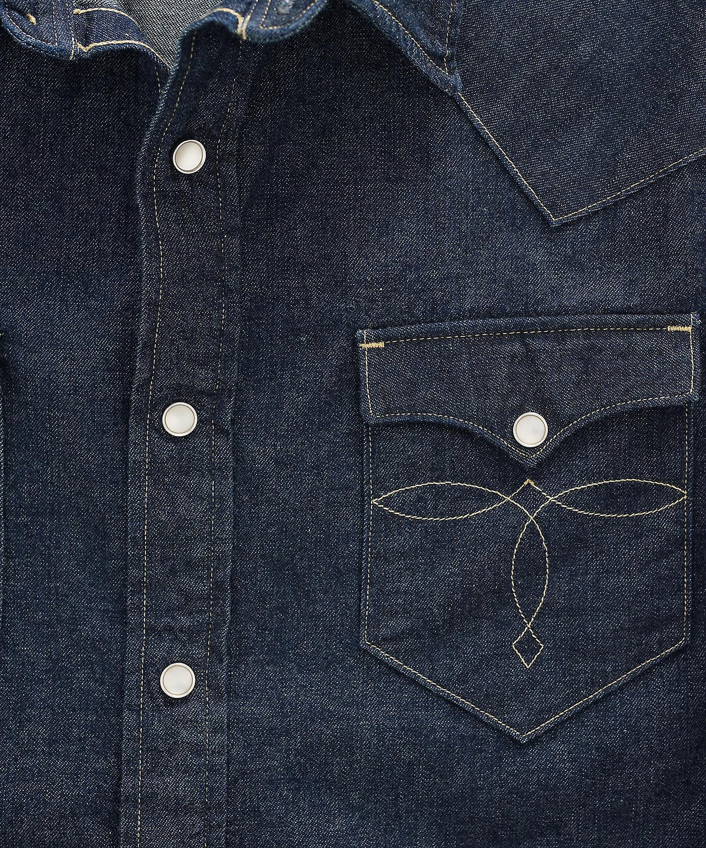 BUFFALO WEST-LONG SLEEVE-SPORT SHIRT-COTTON DENIM