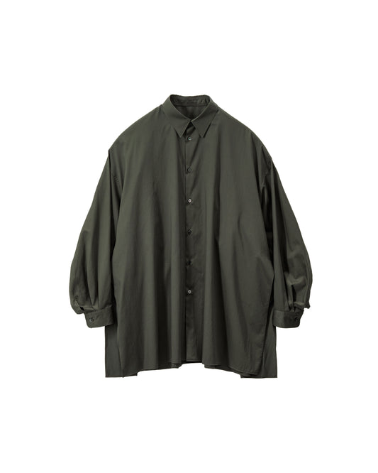 Silicon Poplin Deep Slit Regular Collar Shirt