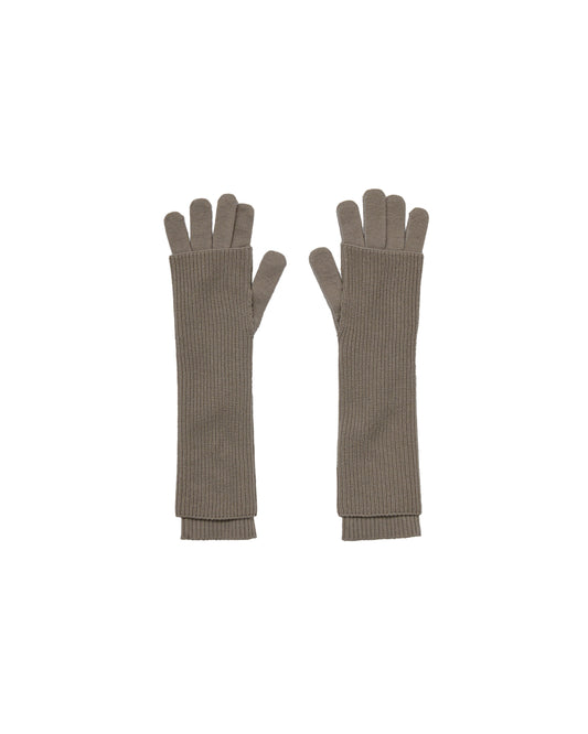 Mercerized Fine Wool Knit Layered Gloves
