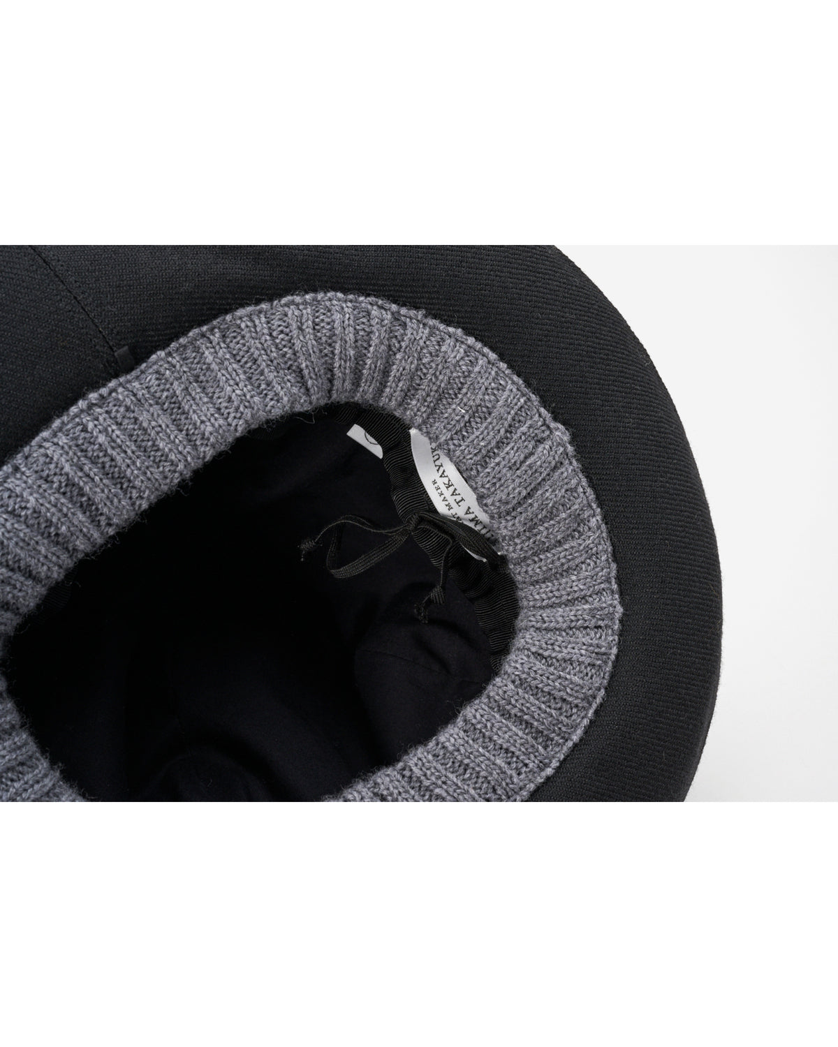 SHETLAND WOOL SERGE MOUNTAIN HAT BLACK×GRAY