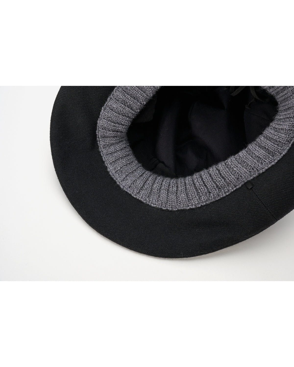 SHETLAND WOOL SERGE MOUNTAIN HAT BLACK×GRAY