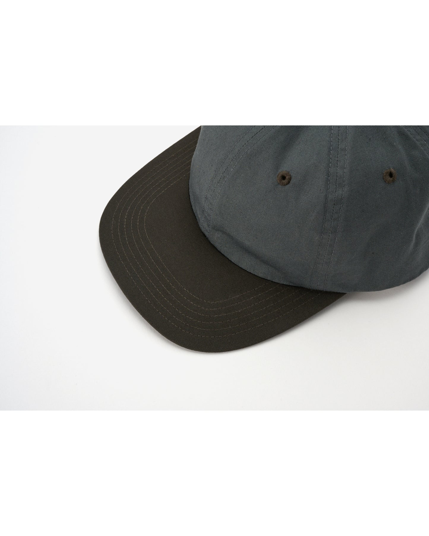 2TONE 6PANEL CAP D.GRAY×D.BROWN