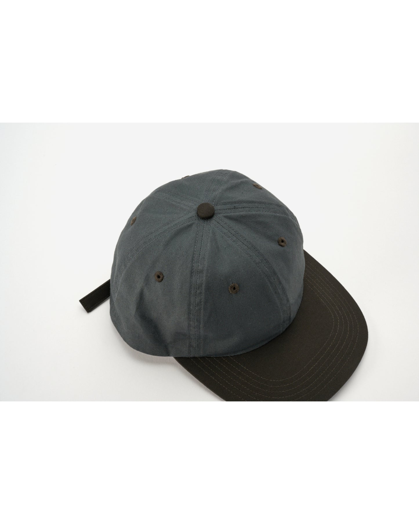 2TONE 6PANEL CAP D.GRAY×D.BROWN