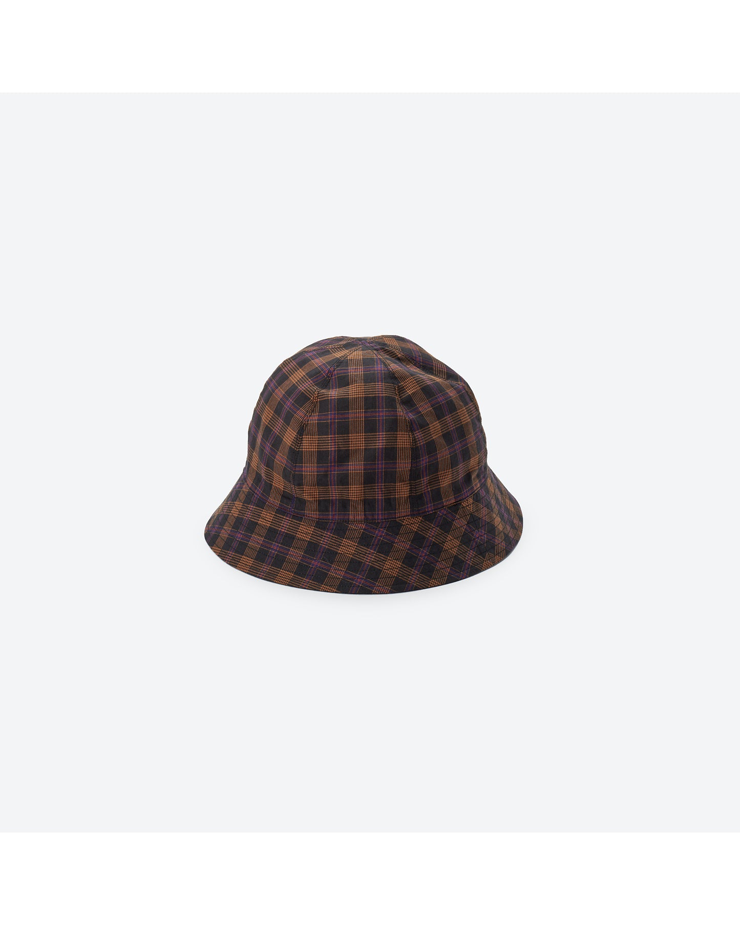 PLAIN&CHECK REVERSIBLE BUCKET/6PANEL HAT BLACK×BLACK
