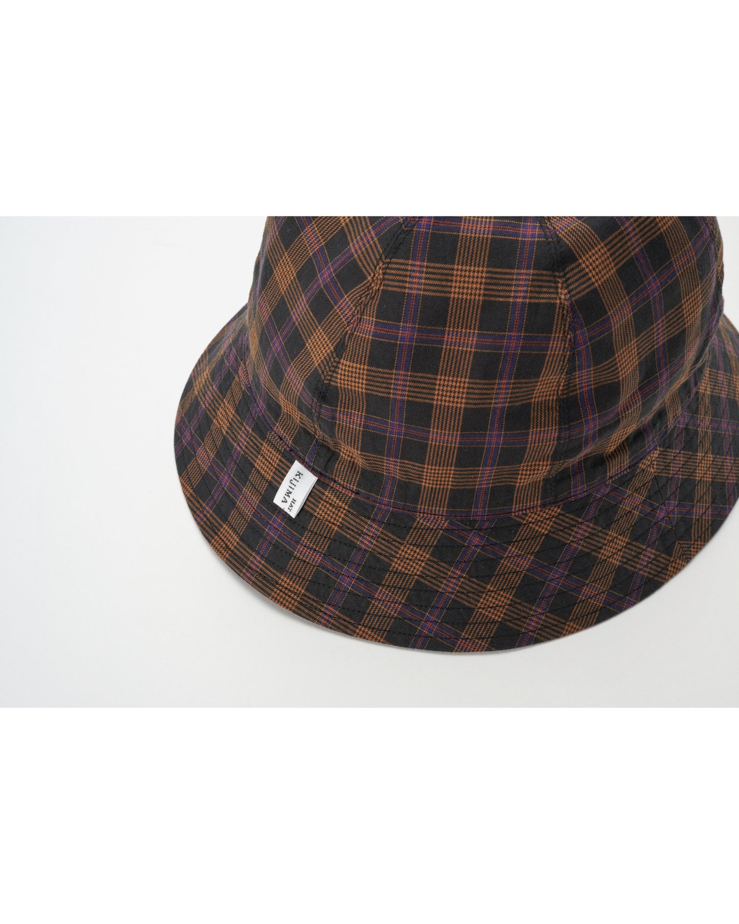 PLAIN&CHECK REVERSIBLE BUCKET/6PANEL HAT BLACK×BLACK
