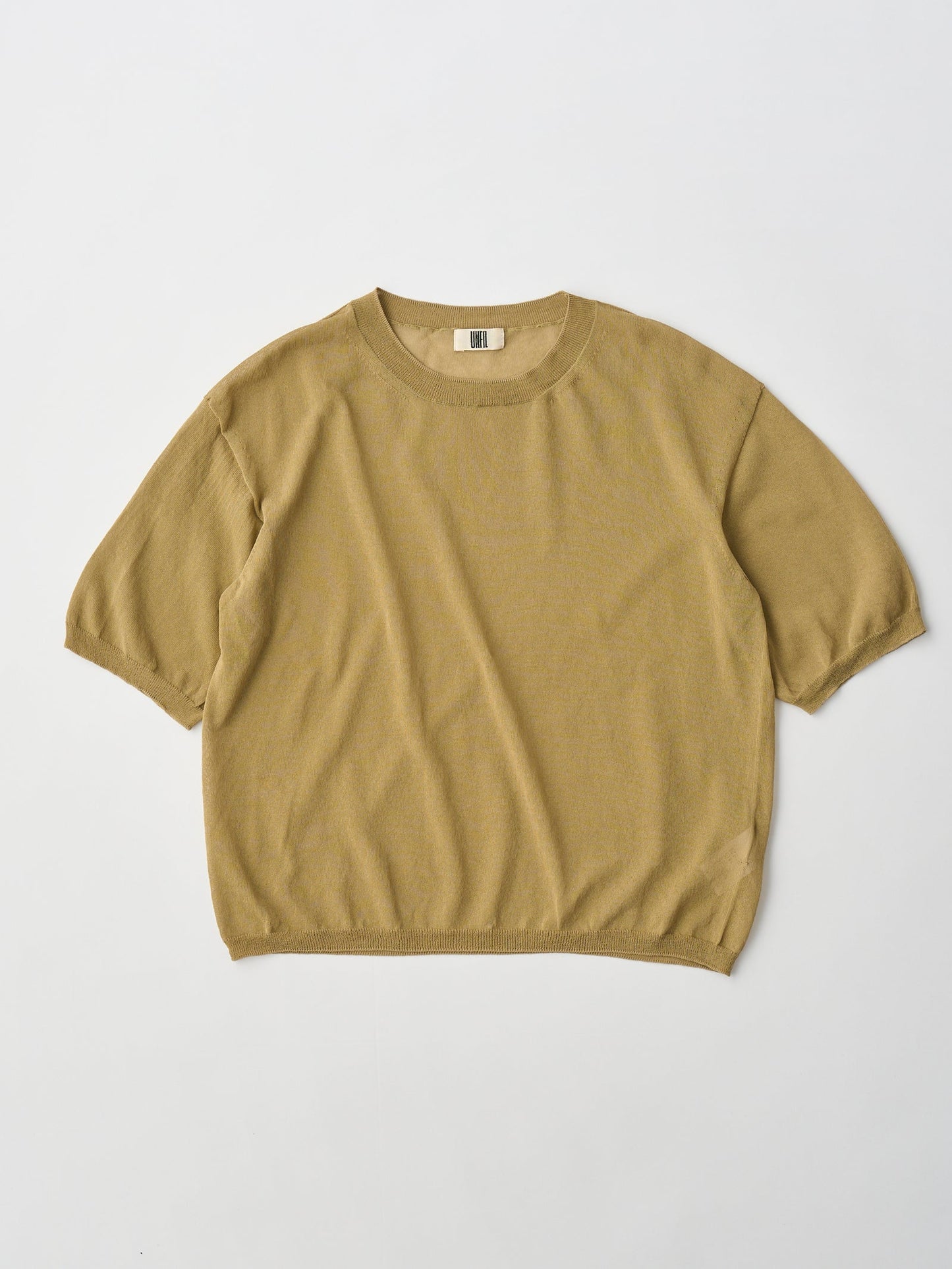 high-twisted cotton sheer knit layered P/O