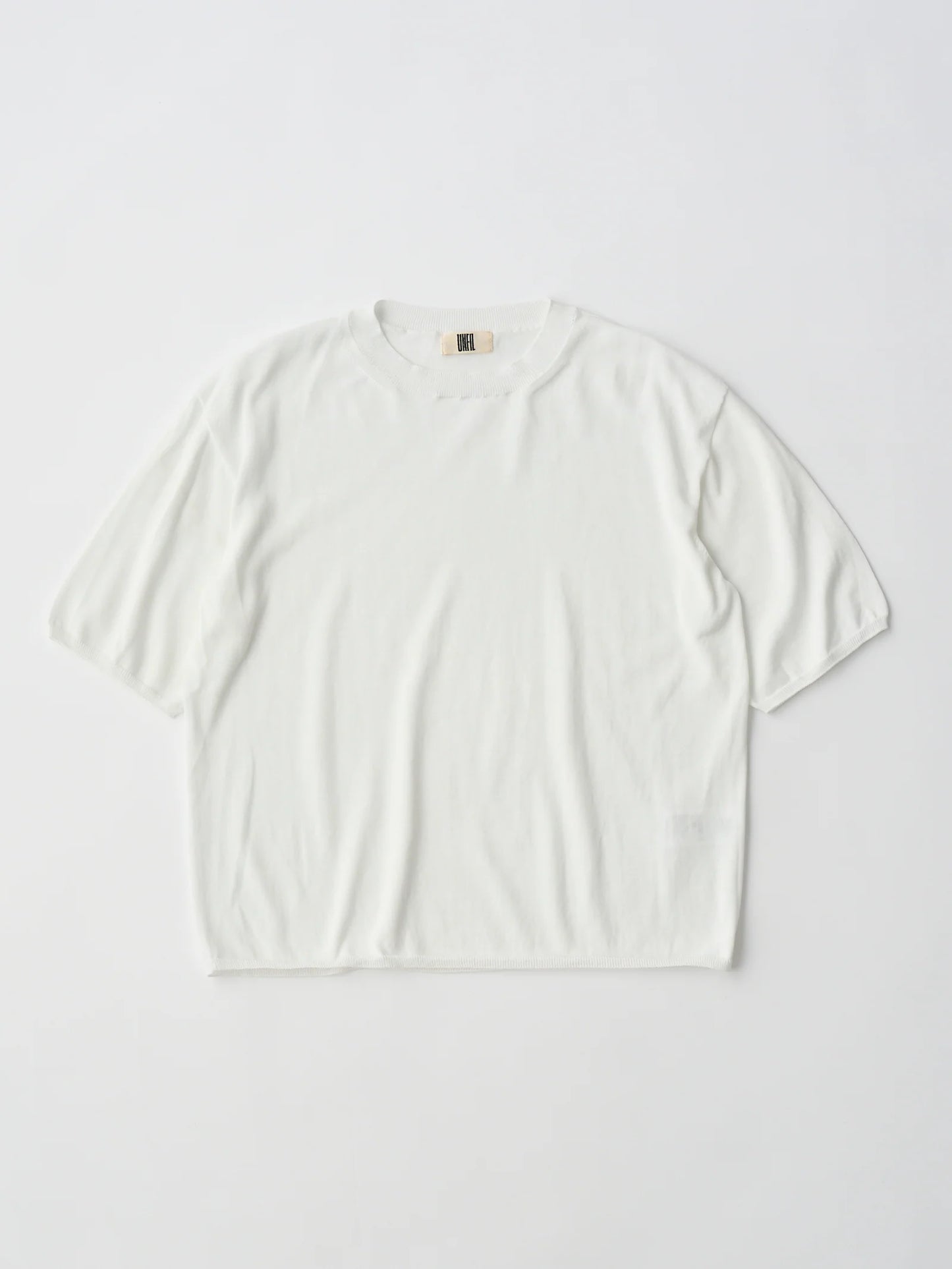 high-twisted cotton sheer knit layered P/O