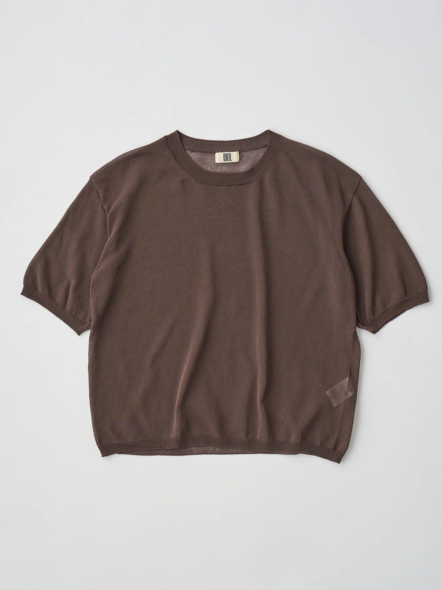 high-twisted cotton sheer knit layered P/O