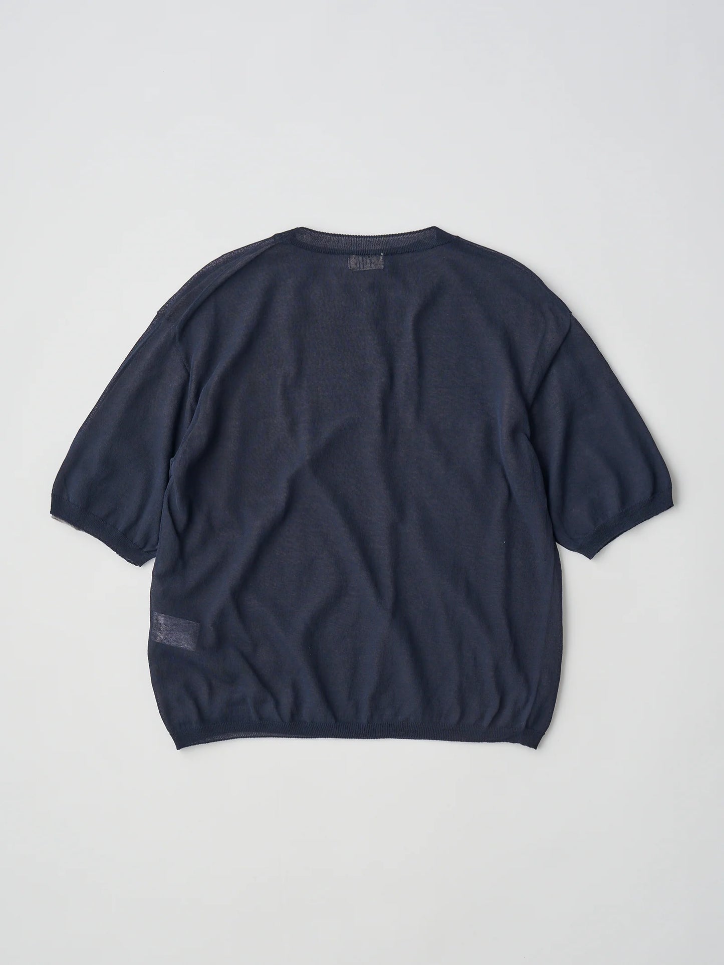 high-twisted cotton sheer knit layered P/O