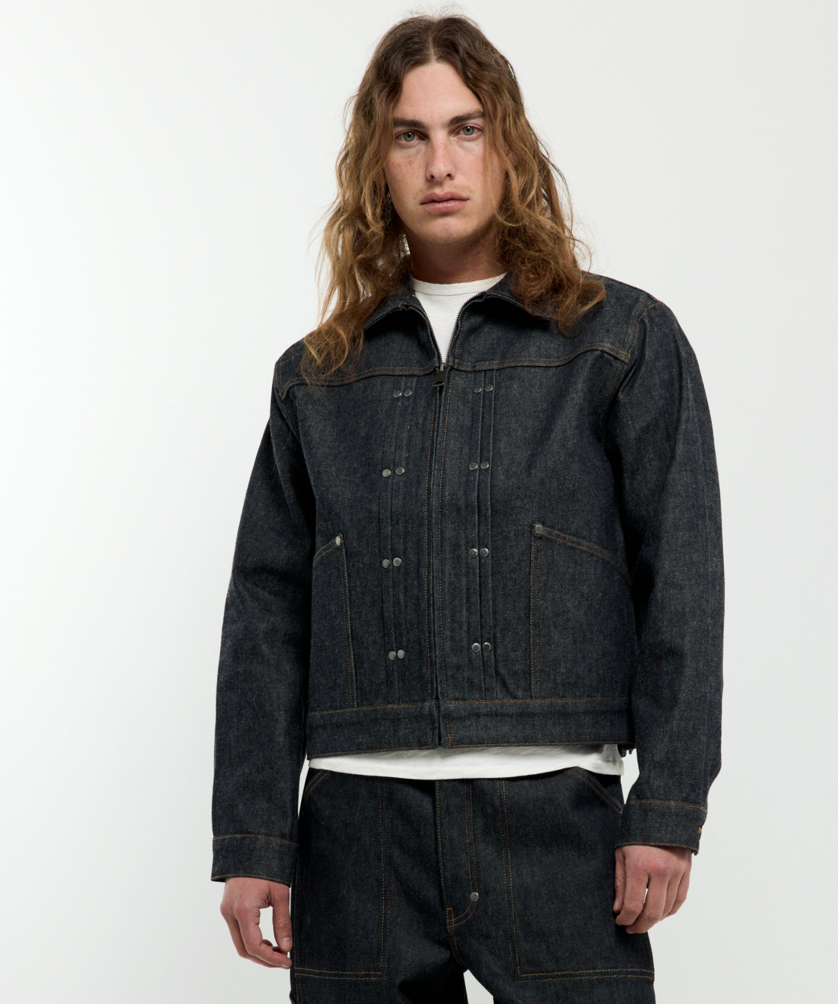 DOUBLE RIVET DENIM JACKET