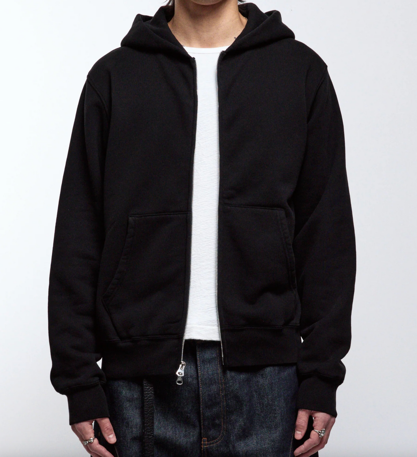 DARTED ZIP HOODIE