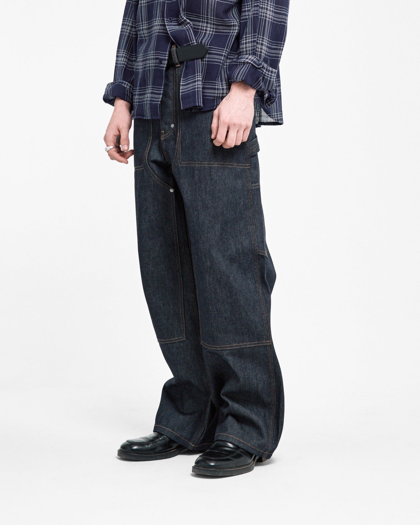 BAGGY DENIM DOUBLE KNEE