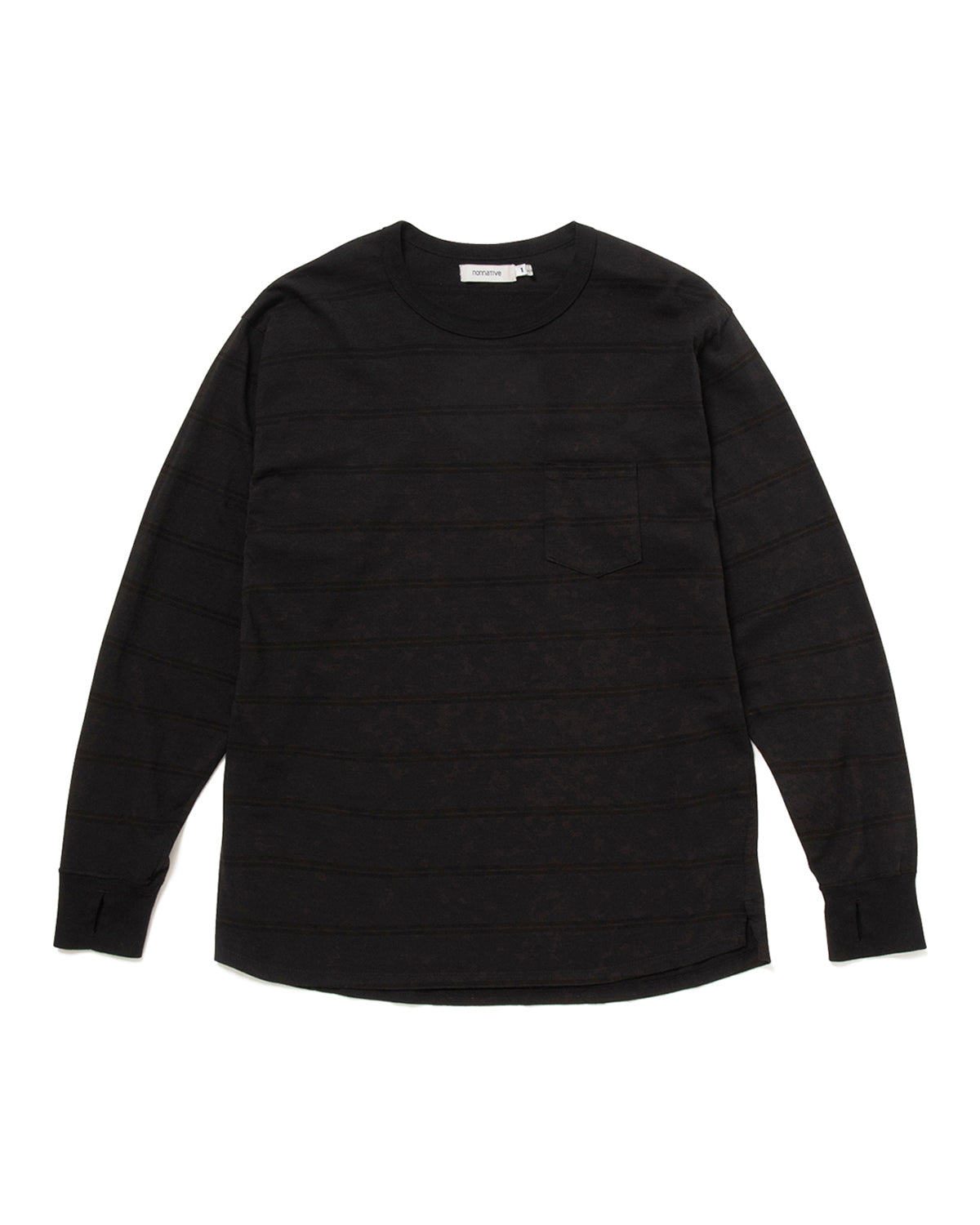 DWELLER L/S TEE COTTON JERSEY BORDER