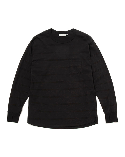 DWELLER L/S TEE COTTON JERSEY BORDER