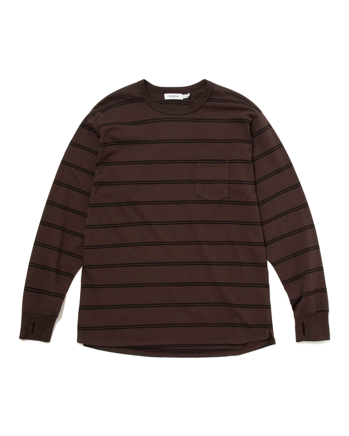 DWELLER L/S TEE COTTON JERSEY BORDER