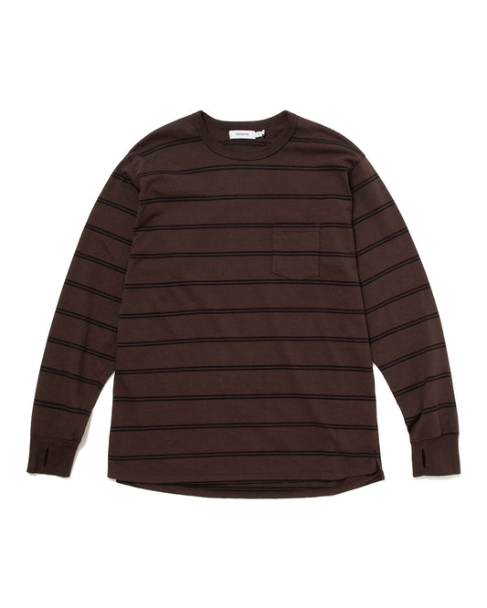 DWELLER L/S TEE COTTON JERSEY BORDER