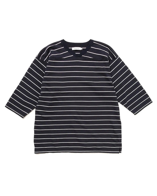 COACH Q/S V-NECK TEE BORDER COTTON JERSEY