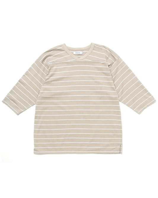COACH Q/S V-NECK TEE BORDER COTTON JERSEY