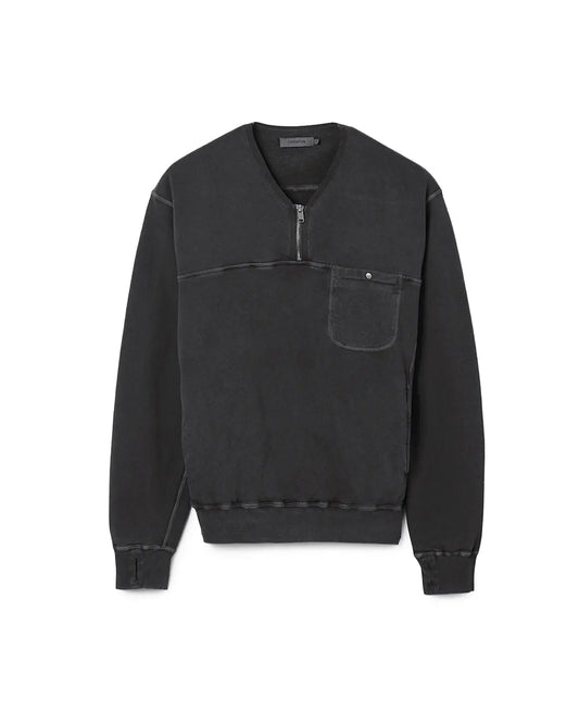 HIKER HALF ZIP PULLOVER COTTON SWEAT PIGMENT DYE