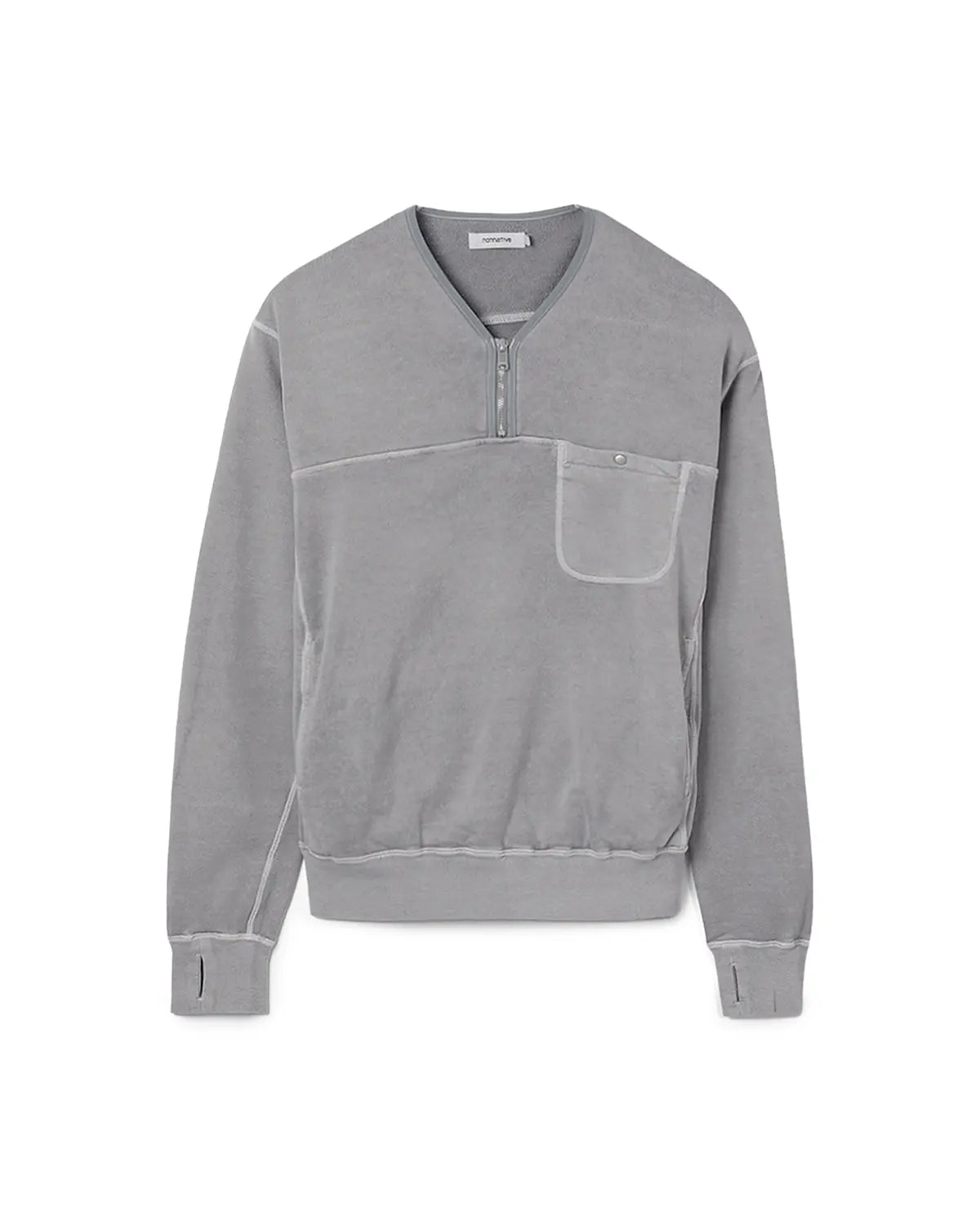 HIKER HALF ZIP PULLOVER COTTON SWEAT PIGMENT DYE