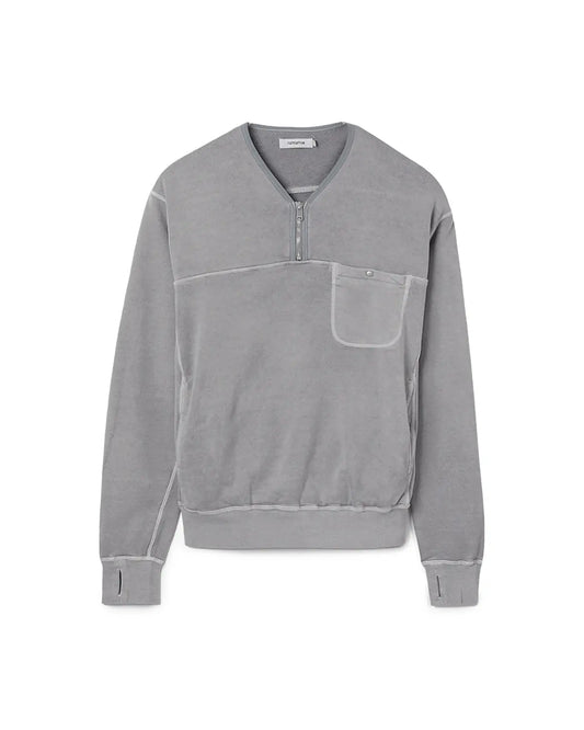 HIKER HALF ZIP PULLOVER COTTON SWEAT PIGMENT DYE