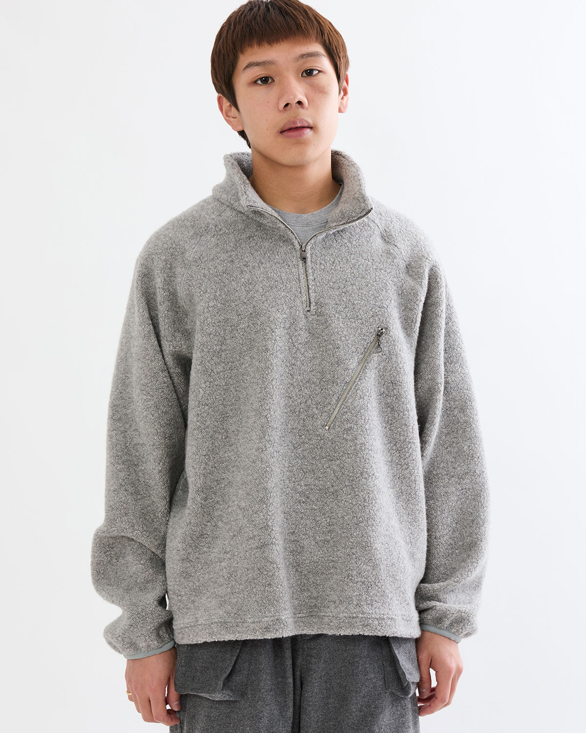 HIKER HALF ZIP PULLOVER WOOL POLY NYLON PILE