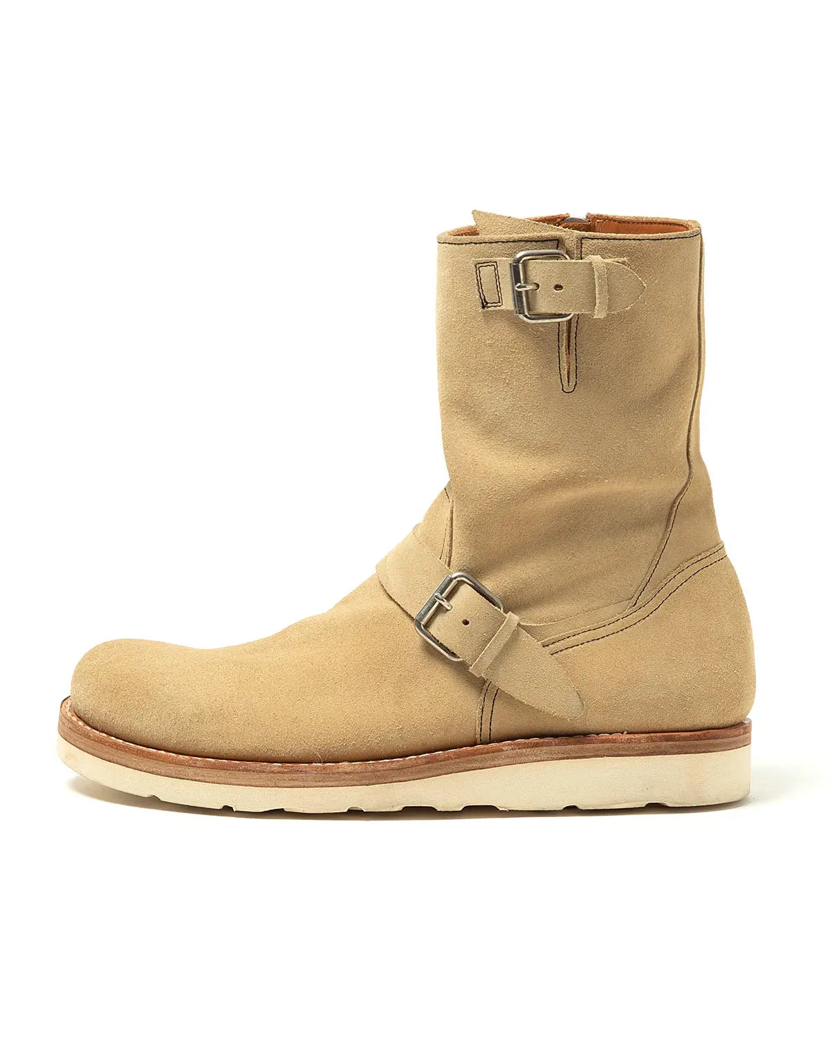 BIKER ZIP UP BOOTS COW LEATHER