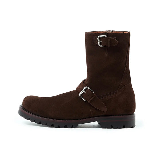 BIKER ZIP UP BOOTS COW LEATHER