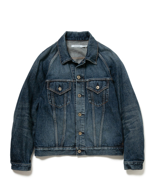 TRUCKER BLOUSON COTTON 13.5oz DENIM VW DARK