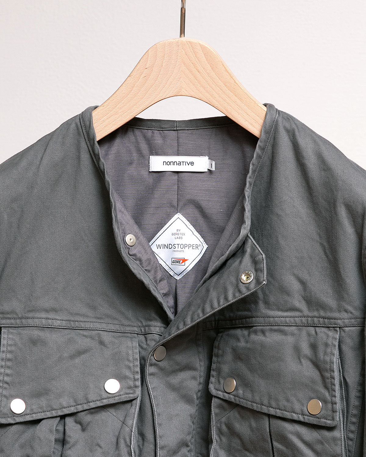 RIDER JACKET COTTON DRILL PIGMENT DYE WITH WINDSTOPPER®