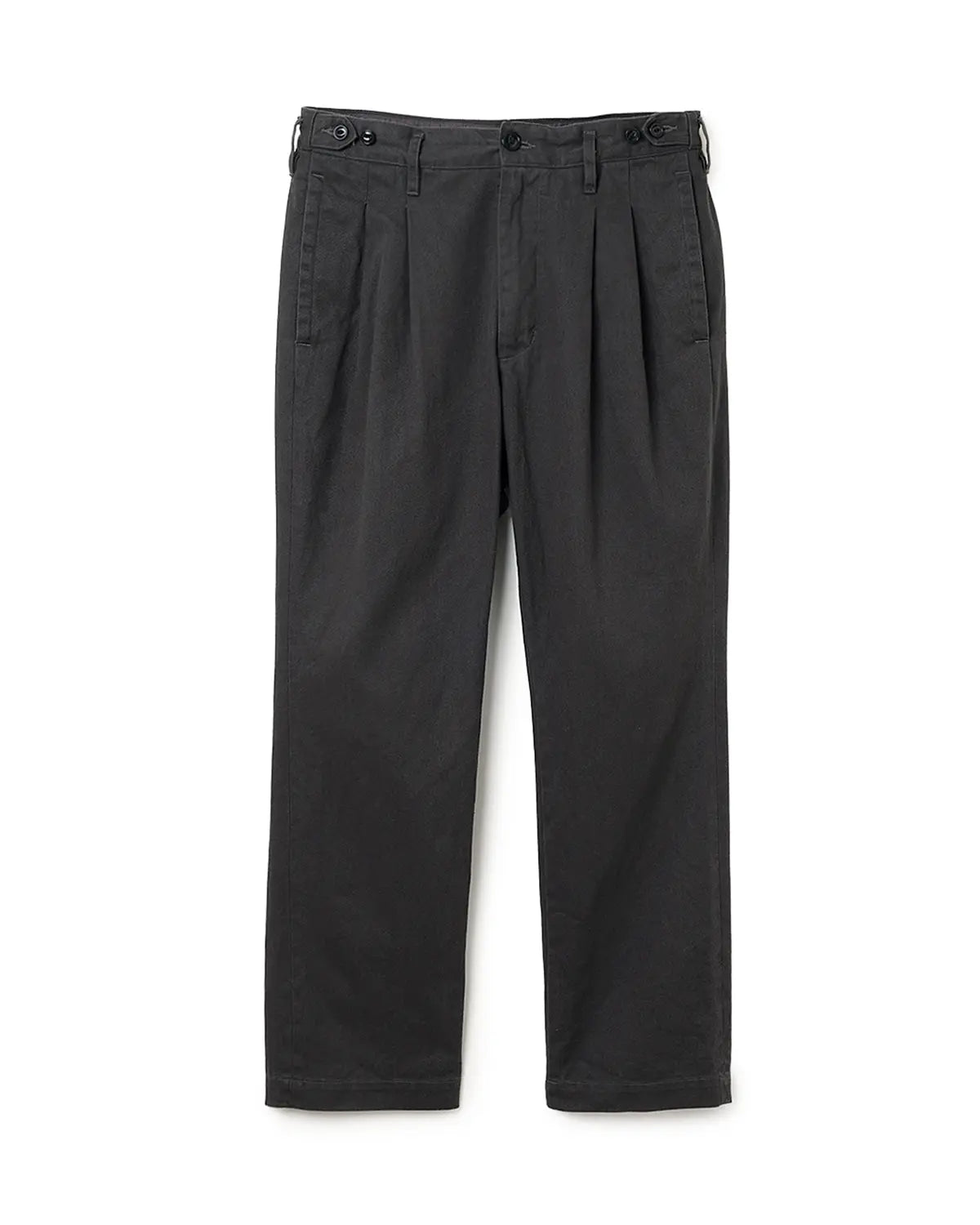 OFFICER CHINO TROUSERS COTTON TWILL PIGMENT DYE