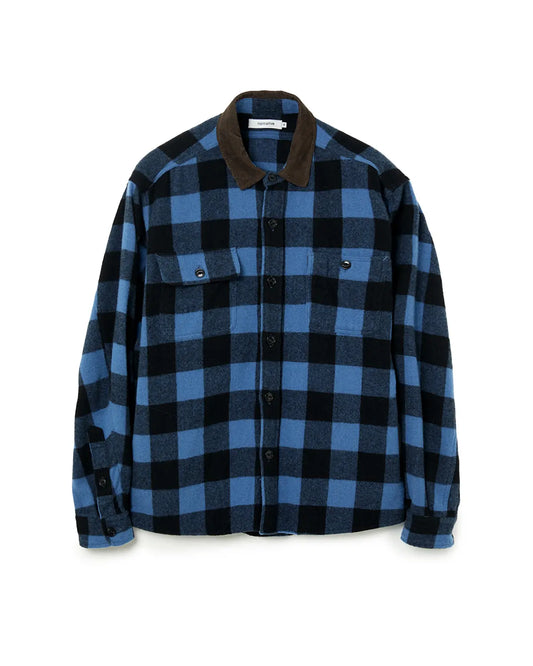WORKER SHIRT JACKET WOOL NYLON BUFFALO CHECK