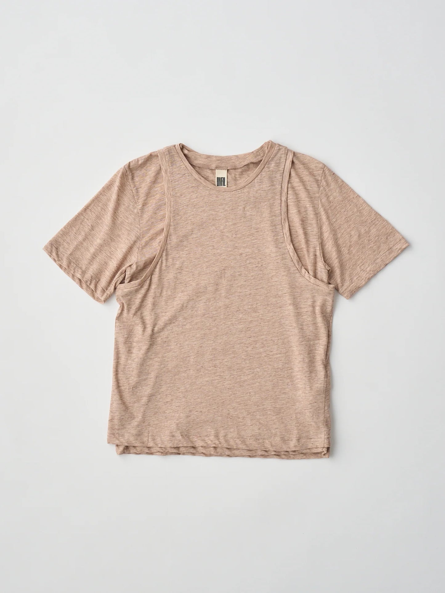 fine slub yarn layered top