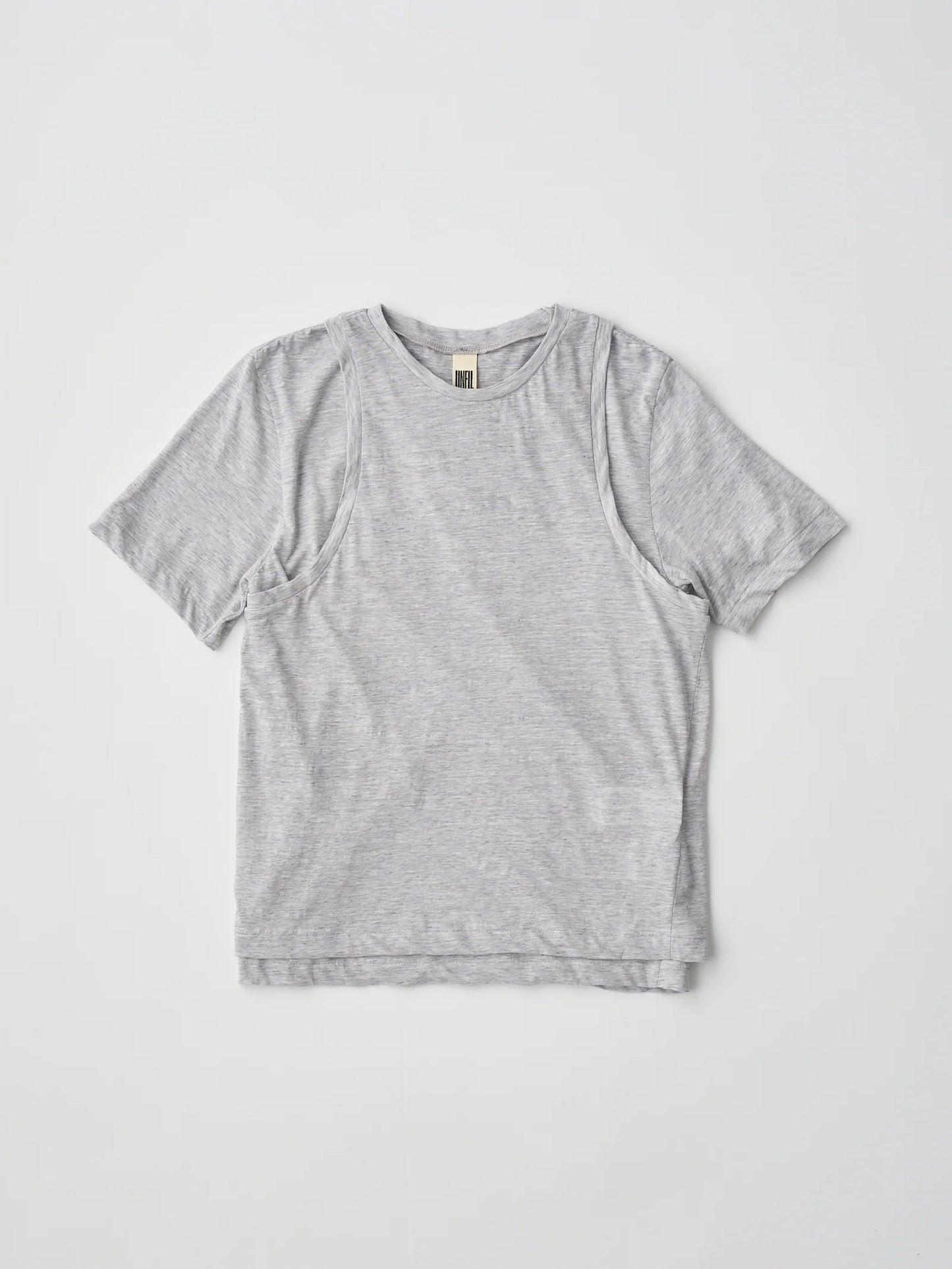 fine slub yarn layered top