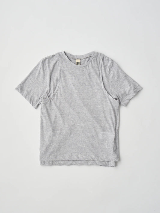 fine slub yarn layered top