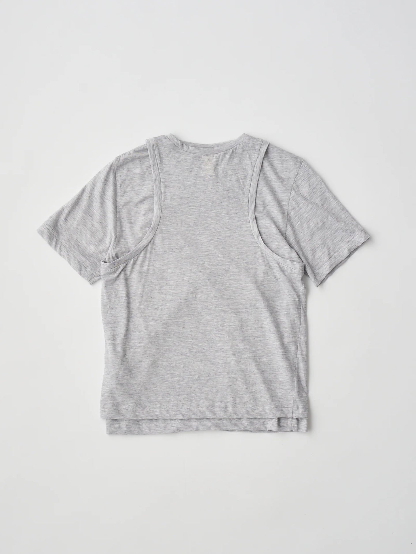 fine slub yarn layered top