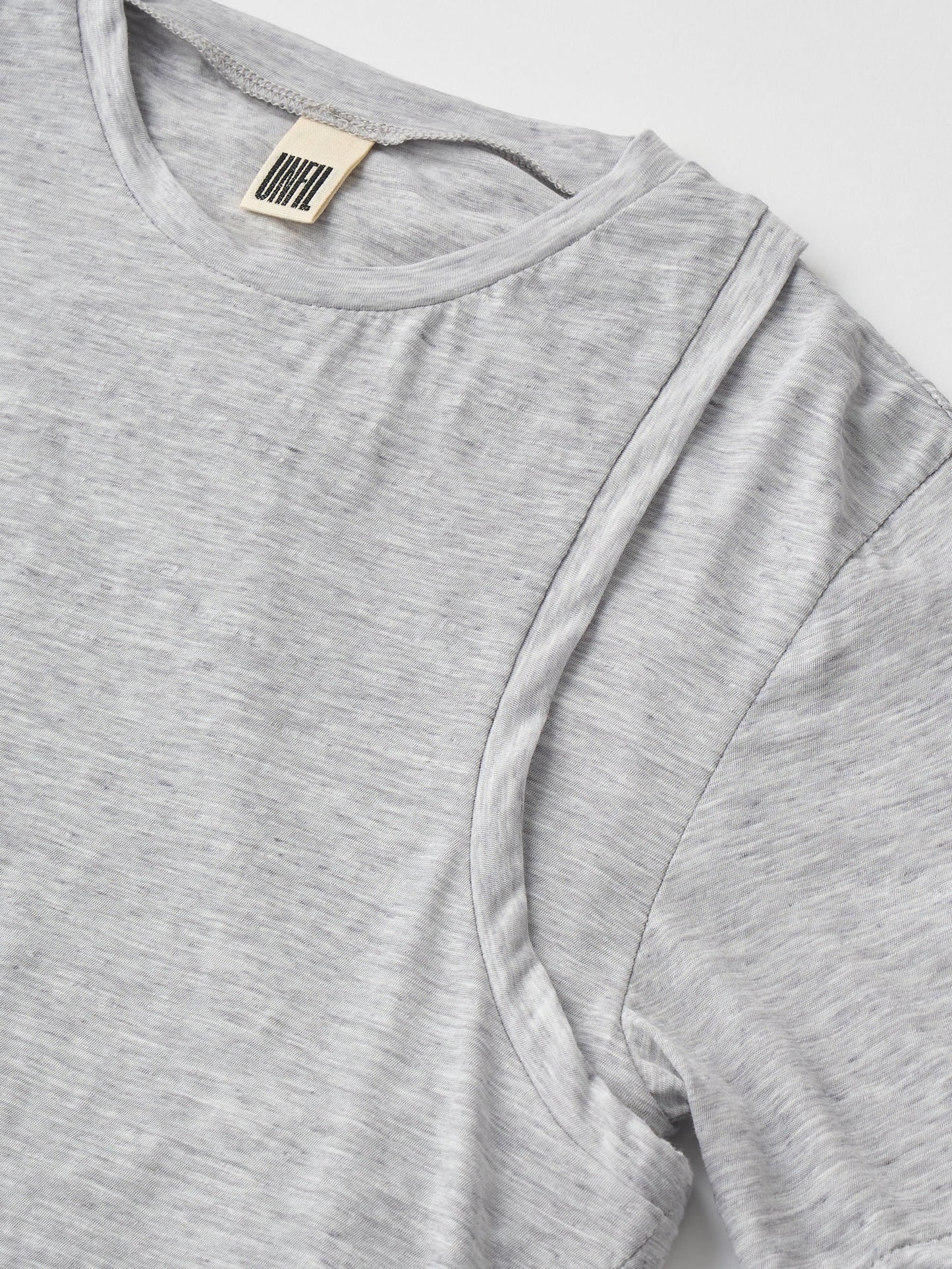 fine slub yarn layered top