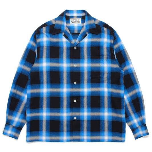 OMBRE CHECK OPEN COLLAR SHIRT L/S ( TYPE-1 )