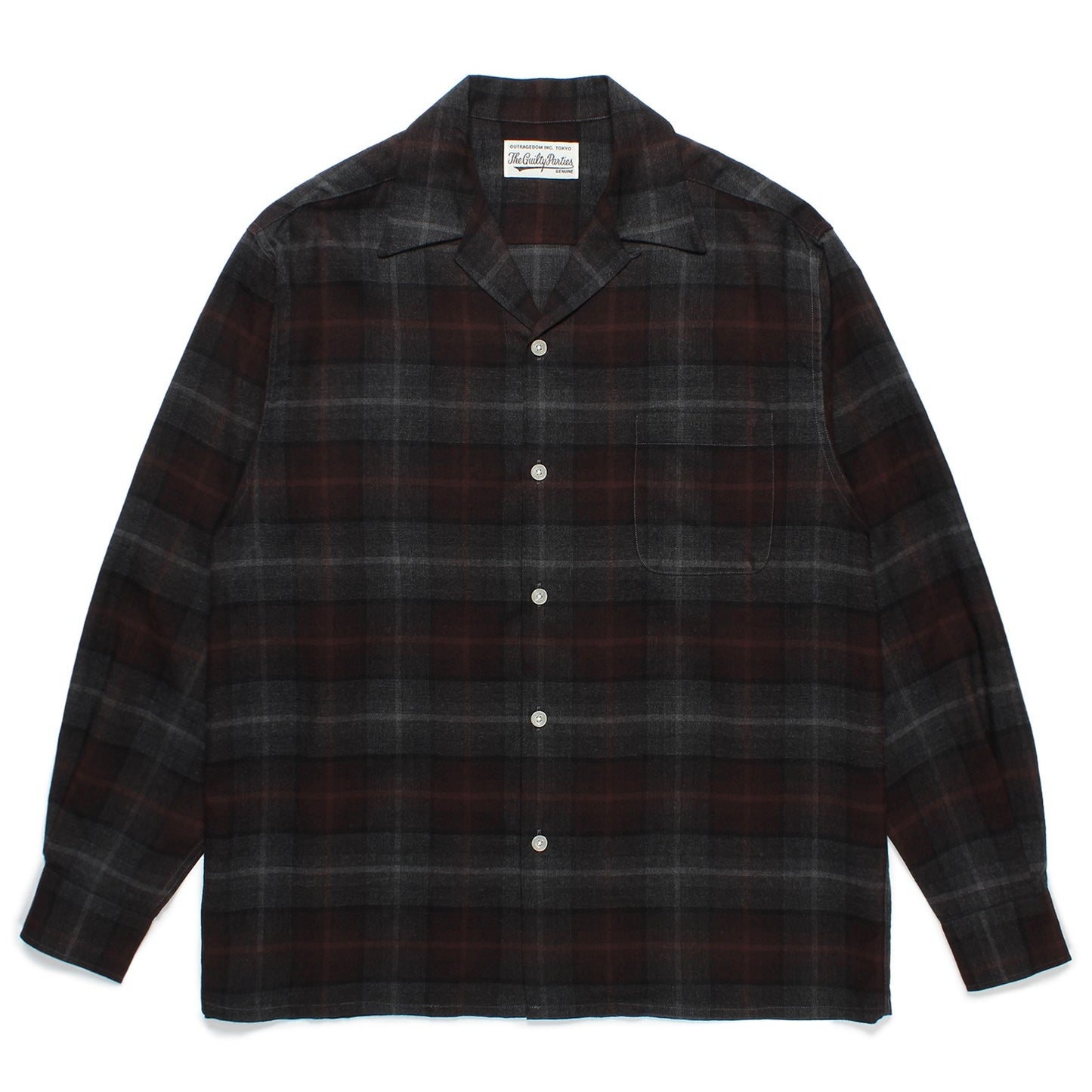 OMBRE CHECK OPEN COLLAR SHIRT L/S ( TYPE-3 )